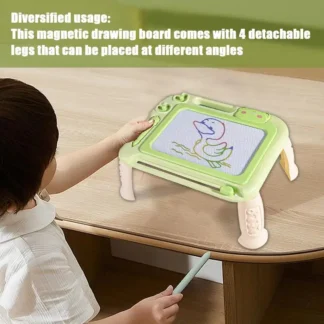 Tablero de escritura magnético, tablero para garabatear de dibujo de dibujos animados, juguete de habilidades motoras finas con cuatro patas desmontables para el hogar, escuela al aire libre