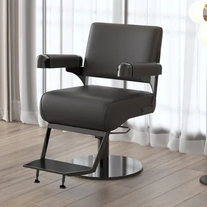 Silla de peluquero sencilla estética, Silla de peluquero moderna y nórdica, diseño cómodo, muebles comerciales