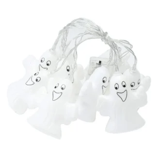 ETRT Cadena de luces de Halloween Luz nocturna Mini Luz nocturna de fantasma Luz de cadena pequeña para Halloween Decorativo 1,5 metros + 10 LED