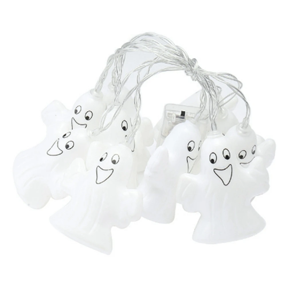ETRT Cadena de luces de Halloween Luz nocturna Mini Luz nocturna de fantasma Luz de cadena pequeña para Halloween Decorativo 1,5 metros + 10 LED