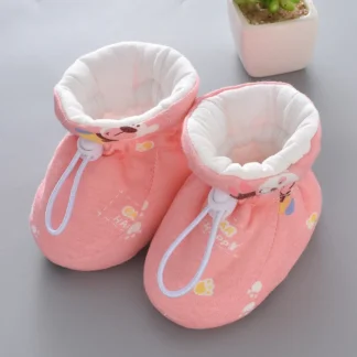 Botas para bebés recién nacidos, zapatos antideslizantes de suela suave de algodón para niños y niñas, zapatos para caminar para niños en edad preescolar, zapatos cálidos para el suelo