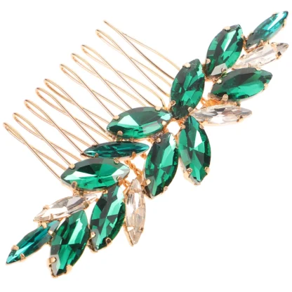 Peineta para el pelo con diamantes de imitación para novia, accesorios para mujer, cristal de ferrocarril para boda, decoración elegante de cristal, banquete para ocasiones especiales