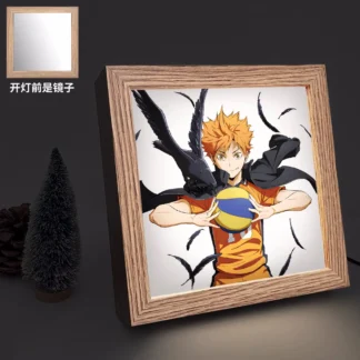 Anime Hinata Shoyo Tobio Kageyama lámpara adornos escritorio luz figura de acción juguetes de madera para niños Brinquedos regalo 7915