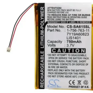 Batería de 750mah para SONY, batería de mah para NW-S710, NWZ-S600, NWZ-S600F, NWZ-S610, NWZ-S615, NWZ-S615F