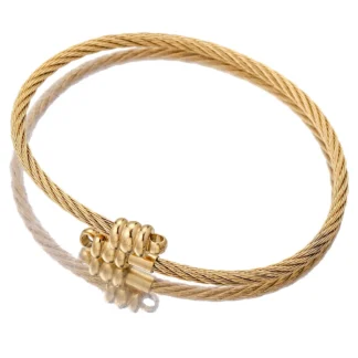 Pulsera en espiral de oro de acero inoxidable para fabricación de joyas, 2 piezas lotes, Base para fabricación de joyas, Conector de bucle, artículos a granel, venta al por mayor