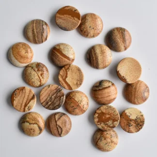 Cuentas de cabujones redondos de piedra natural, 20mm, 24 unids/lote, venta al por mayor, 2020