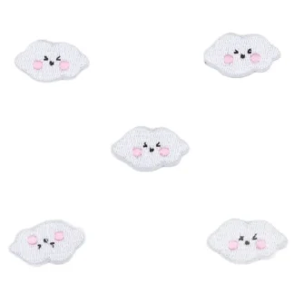10 Uds. Parches bonitos de nube DIY parche de dibujos animados para ropa pegatina niños niño niña camiseta vestido bolsos zapatos parches bordados