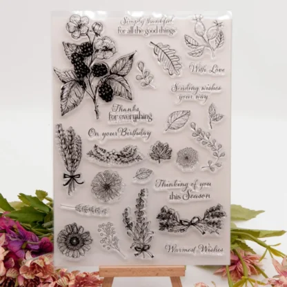 Sello de silicona transparente con fruta de morera, sello de goma para álbum de recortes, decoración para diario, reutilizable, 1 ud.