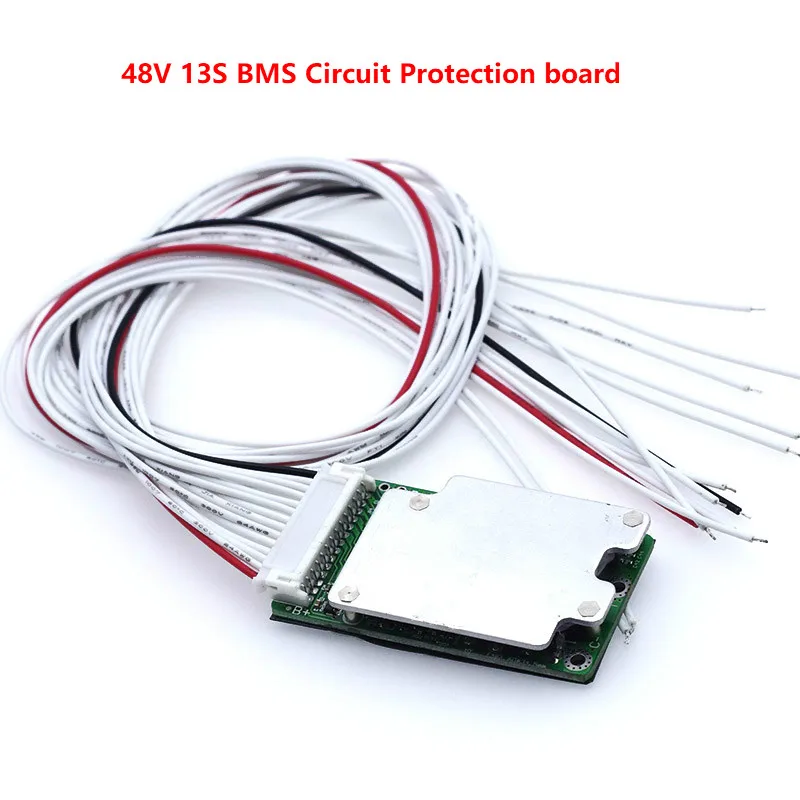 Paquete de batería de iones de litio 18650 de 48V, 13S, 20A, 70A, placa PCB BMS, PCM con placa de circuitos integrados de equilibrio para bicicleta eléctrica