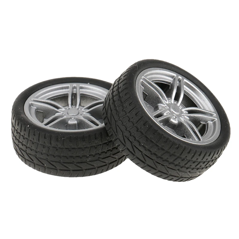 Rueda de goma de simulación de 40mm, modelo de juguete, piezas de repuesto RC, 35 juguetes de Control remoto, piezas de coche RC, accesorio, 2 uds.