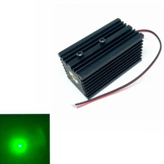 Módulo de punto de diodo láser verde de laboratorio Industrial, disipador térmico de refrigeración de 62x32mm para Módulo de diodo láser de 12mm, 532nm, 10mw, 5VDC