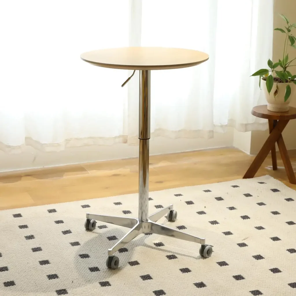 Mffm-Mesa de Bar portátil de altura ajustable, versátil, alta para cualquier espacio, elegante, Base de estrella de aluminio móvil