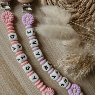 Clips para chupete con nombre personalizado para bebé, soporte para chupete para pezones, cadenas para chupete para recién nacido, chupete de alimentación infantil, juguete para la dentición, regalos para masticar