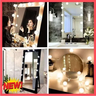 B17C 3 modos de colores espejo de maquillaje luz LED táctil-escurecimiento tocador lámpara bombilla USB 12V maquillaje espejo lámpara de pared