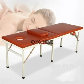 Mesa de masaje plegable portátil nórdica, camas de masaje con ajuste óseo de moxibustión para el hogar, muebles de cama para fisioterapia corporal de belleza C