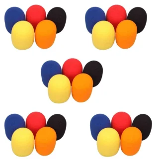 A72Z 25 uds cubierta antipolvo de micrófono no desechable de Color sólido cubierta de micrófono engrosada cubierta de salida de micrófono para KTV