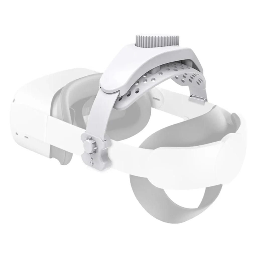 Para auriculares Meta Quest 3/2/Pro/Pico4 VR, correa para la cabeza cómoda de silicona con correas ajustables para la cabeza de descompresión VR, blanco y A22K