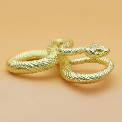 Vintage cobre zodiaco serpiente llavero colgantes joyería latón puro Animal Cobra llavero colgante cordón llavero DIY dijes regalo