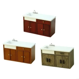 del gabinete cocina Modelo Realistic Vintage Life Scene House muñecas Finter Mobiliario para cocina