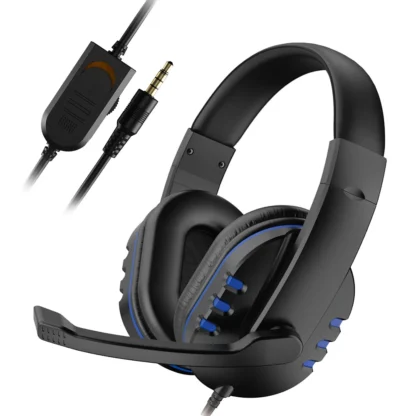 Auriculares para juegos por cable de 3,5mm, auriculares para juegos con cancelación de ruido y micrófono, Control de volumen para PS4 Play Station 4 PC