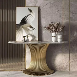 Mesa de salón de diseño de Metal, bonita mesa de consola extraíble Vintage de esquina, muebles de entrada nórdicos modernos Tisch Wohnzimer