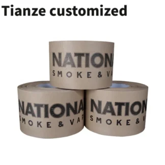 10 piezas. Cinta de papel Kraft autoadhesiva marrón de caja de cartón de sellado de alto rendimiento personalizada con logotipo impreso