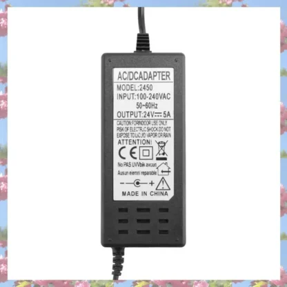 2X AC DC 24V 5A adaptador de fuente de alimentación pulverizador placa de lámpara purificador de agua bomba dispensadora fuente de alimentación enchufe de la UE