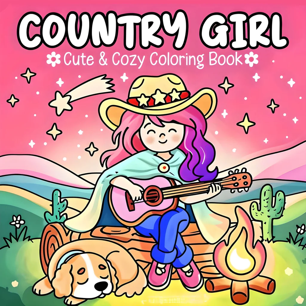COUNTRY GIRL: libro para colorear para adultos con lindas actividades diarias acogedoras para la relajación (colores espacios acogedores)