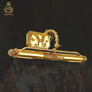 Luz frontal de espejo de baño de latón clásico francés, accesorios de iluminación de espejo cosmético para sala de estar y dormitorio europeo, luz de pared