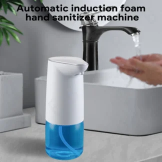 Dispensador de jabón de espuma automático para baño, lavadora de manos inteligente, carga USB, batería grande recargable, color blanco para inodoro