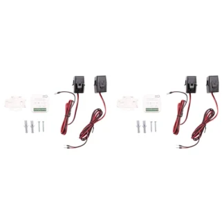 N75R-2X Tuya Smart Life Wifi medidor de energía 80A con abrazadera CT Kwh Monitor de consumo de energía estadísticas de electricidad, 2 CT