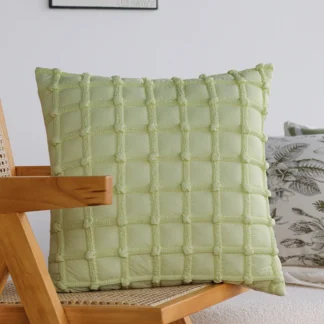 Funda de almohada a cuadros Ultra suave para sofá, estilo nórdico Ins, sala de estar decorativa para Funda de almohada, agradable para la piel, decoración del hogar