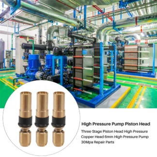 Cabezal de pistón de tres etapas, cabezal de cobre de alta presión, bomba de alta presión de 6mm, piezas de reparación de 30Mpa, 3 uds.