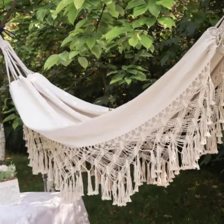 Hamaca de punto plegable colgante para acampar al aire libre, cama de hamaca para exteriores, novedad de 2021