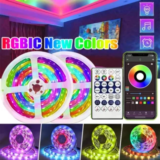 1-30M USB WS2812b Magic RGBIC Dream Strip Light 5050 LED RGB Strip Tuya WiFi App carreras de caballos atmósfera de carrera luz decoración del hogar