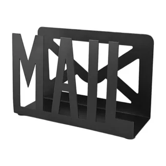 Soporte de correo para encimera, soporte de correo para encimera, organizador de sobres, diseño de correo recortado, soporte para sobres, organizador de letras de Metal