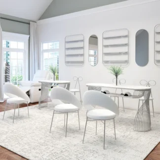 Mesa de manicura metálica, escritorio de acero, equipo estético, muebles de salón de belleza, mesa de salón profesional, Manucure Professionnelle