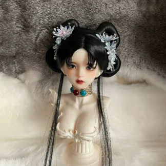 1/6 1/4 1/3 disfraz antiguo peluca BJD accesorios de muñeca Hanfu pelucas Retro de pelo largo para BJD/SD YOSD MSD SD13 chica grande SSDF C1359