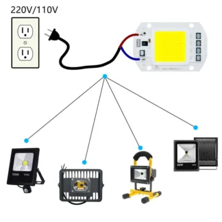 Chip de luces LED COB AC110V 220V 10W 20W 30W 50W Chip de lámparas LED para iluminación de jardín foco lámparas de inundación COB Bead LED