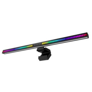 Barra de luz para Monitor de ordenador, luces colgantes con pantalla de ritmo musical RGB, lámpara de escritorio con atenuación para lectura, iluminación de mesa de juegos