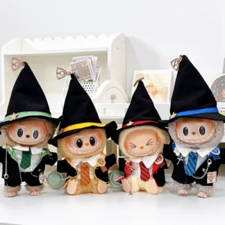 Poter 17cm Labubu Doll Academy accesorios de ropa mágica V1 V2 camisa sombrero corbata abrigo ropa Halloween Navidad juguetes regalos