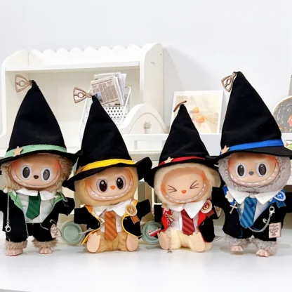 Poter 17cm Labubu Doll Academy accesorios de ropa mágica V1 V2 camisa sombrero corbata abrigo ropa Halloween Navidad juguetes regalos