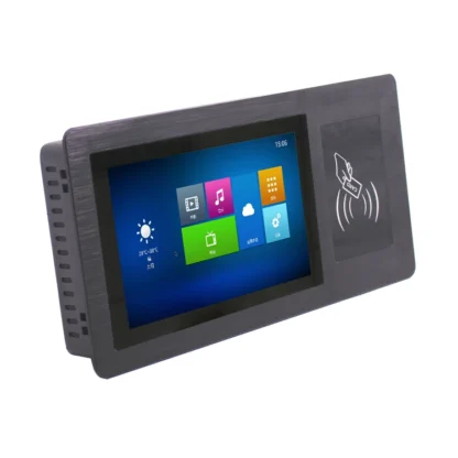 Sistema de Control de Acceso inteligente para apartamento, elevador de puerta inalámbrico WiFi de 7 pulgadas con pantalla táctil de escáner de huellas dactilares NFC RFID