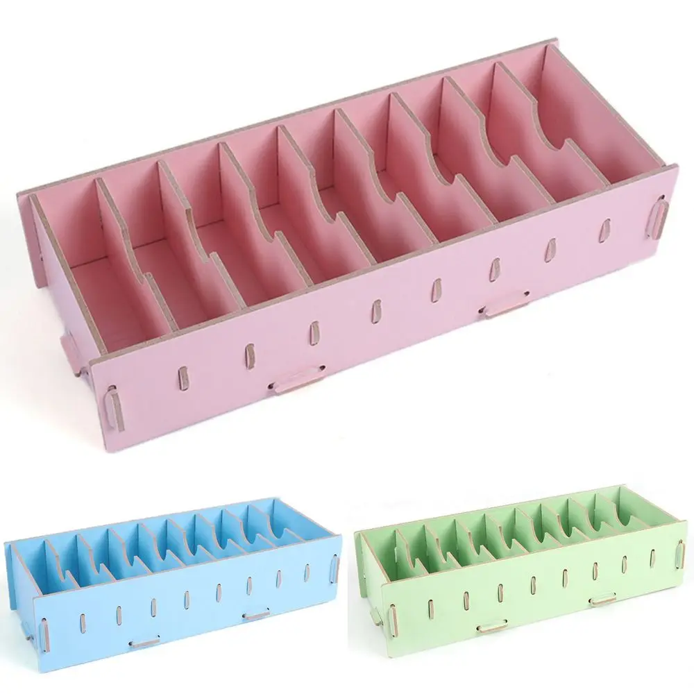 Portatarjetas Universal de 9 rejillas, estante de exhibición de tarjetas hecho a mano de madera, organizador de tarjetas de escritorio extraíble de alta estabilidad para el hogar