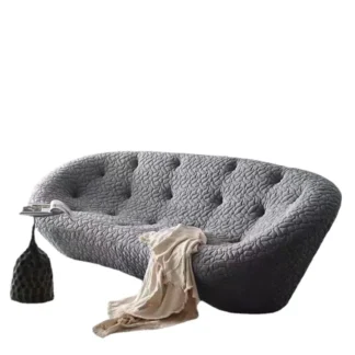 Sofá de concha lunar curvo clásico