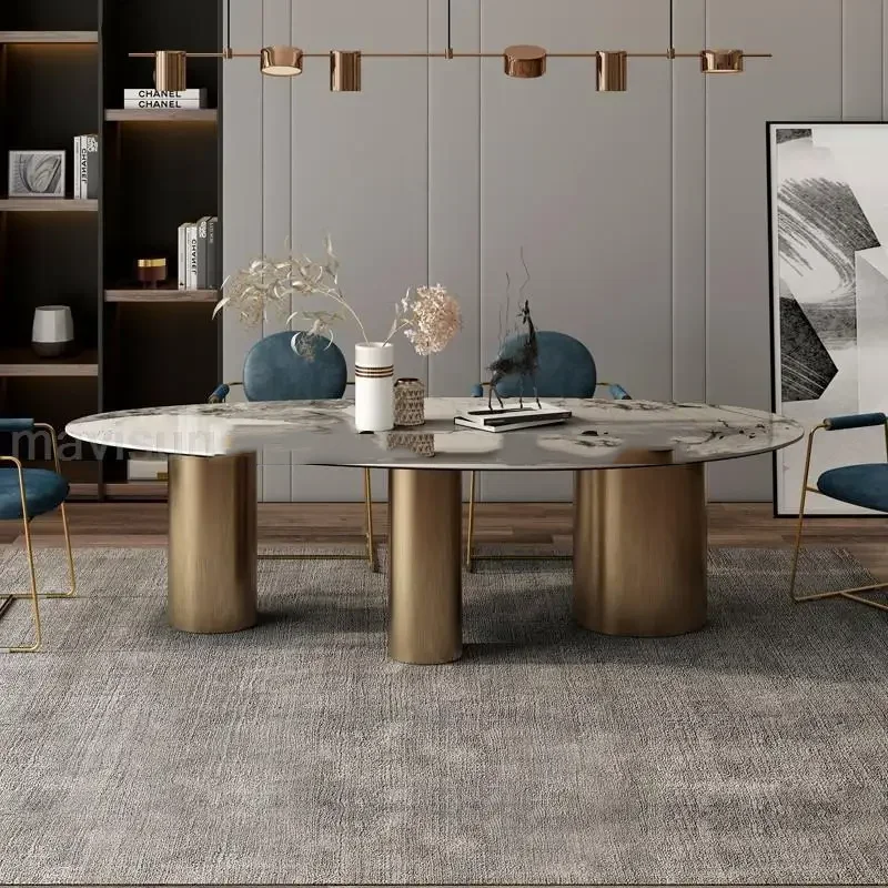 Mesa de comedor y silla de pizarra para personas mayores, combinación para familia, Muebles minimalistas de lujo, ligeros y modernos, Muebles únicos