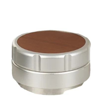 Distribuidor de café Tamper Cubierta de nogal Nivelador de café Distribuidor de café en polvo de descarga automática 58 mm