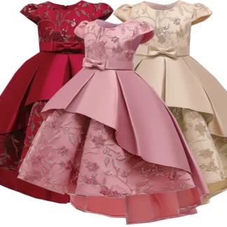 Vestido de fiesta Formal bordado para niña, disfraces de princesa, ropa de cumpleaños y verano