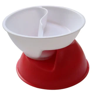 Cuenco de cereales con separación de ropa seca y húmeda para desayuno, compartimento para inmersión, cuenco de plástico, utensilios de cocina