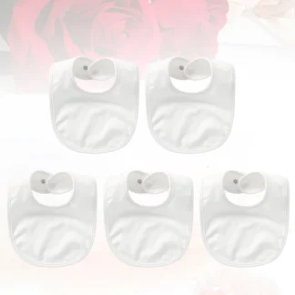 Baberos de doble capa para bebé, 5 uds., con broches, algodón puro, toallas para Saliva recién nacido, Bandana